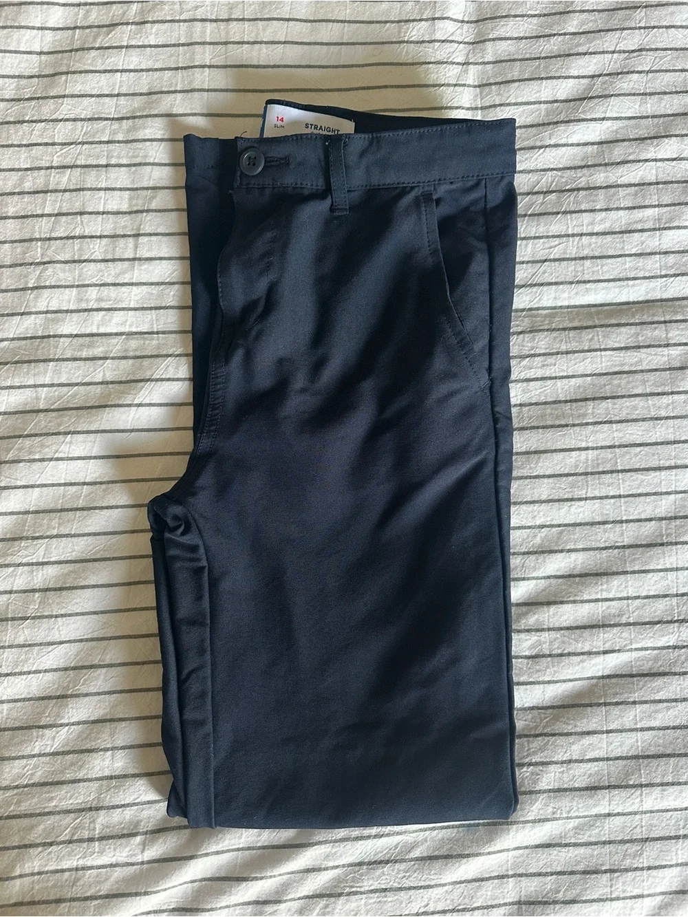 Boys Quick Dry Navy Chino Pants - old Navy